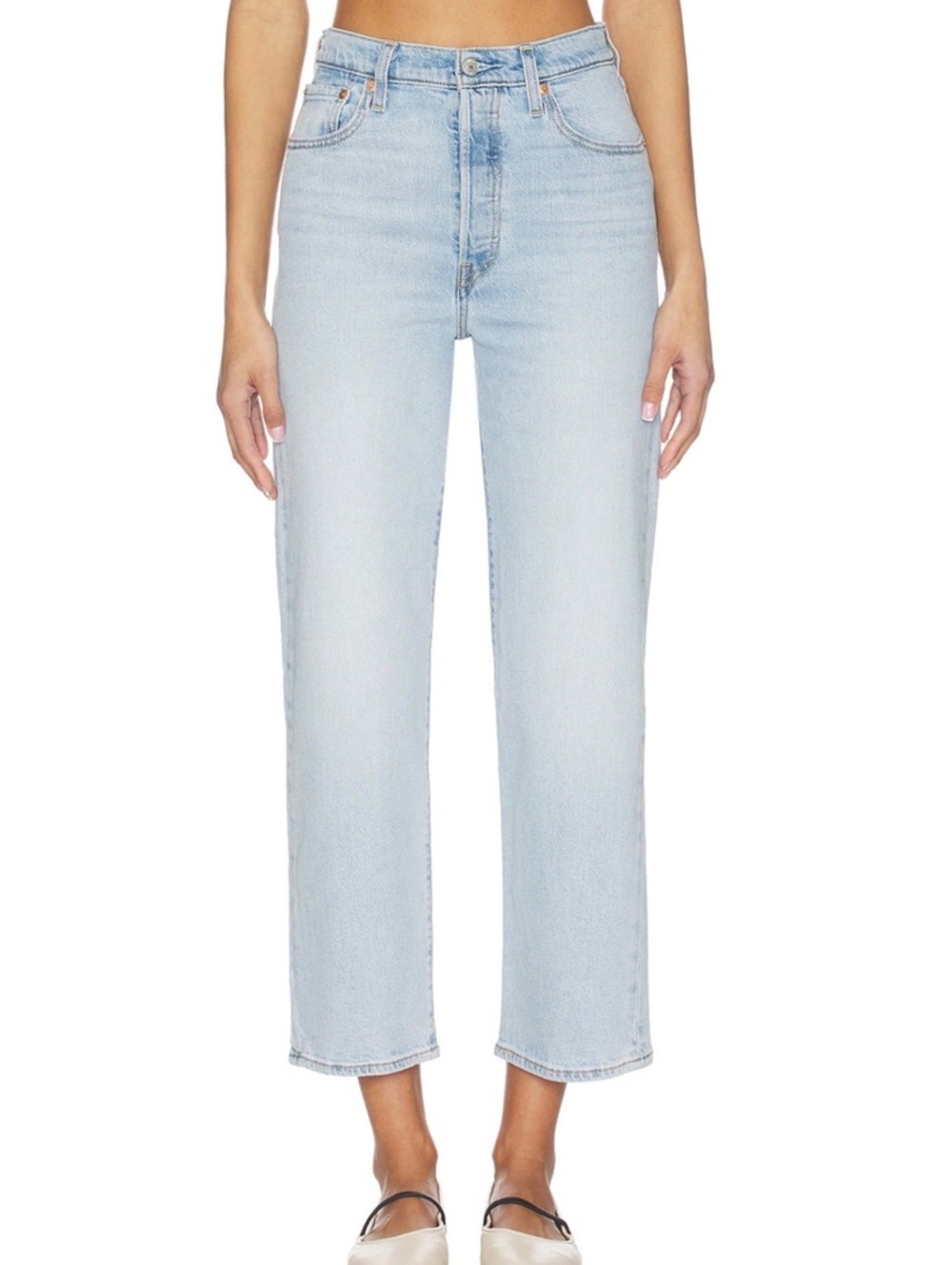 Levi's Ribcage Straight Ankle Jeans Size 24 Light Wash